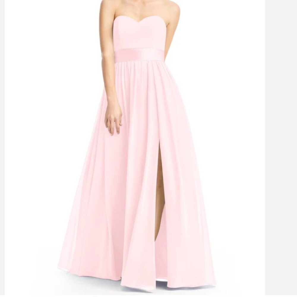 Azazie Fiona Blushing Pink Dress Size 2